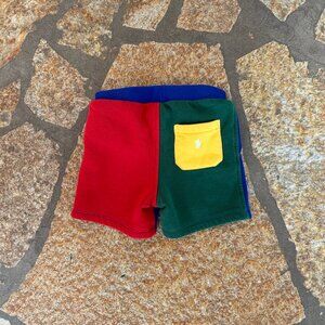 Ralph Lauren Color Block Blue Red Yellow Green Baby Sweat Shorts 18 Months
